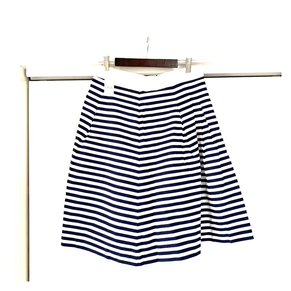 NEW Loft: Blue striped skirt.